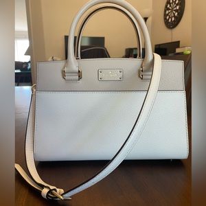 Kate Spade White and Cream Satchel/Crossbody